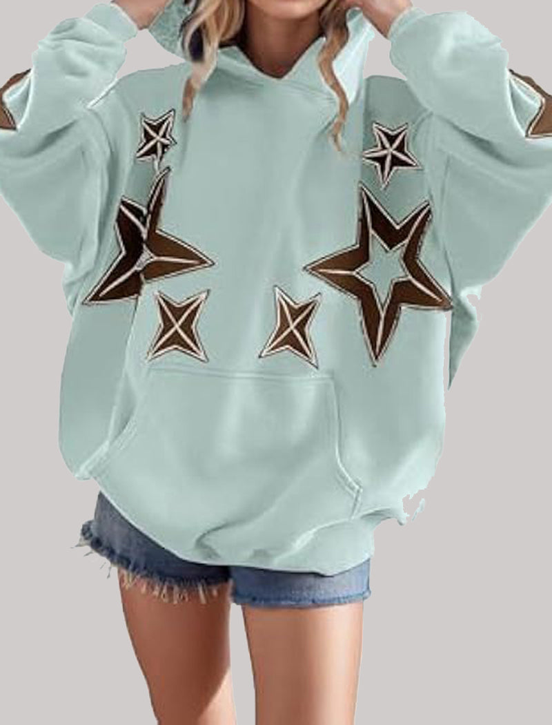 Star Patch Hooded Top