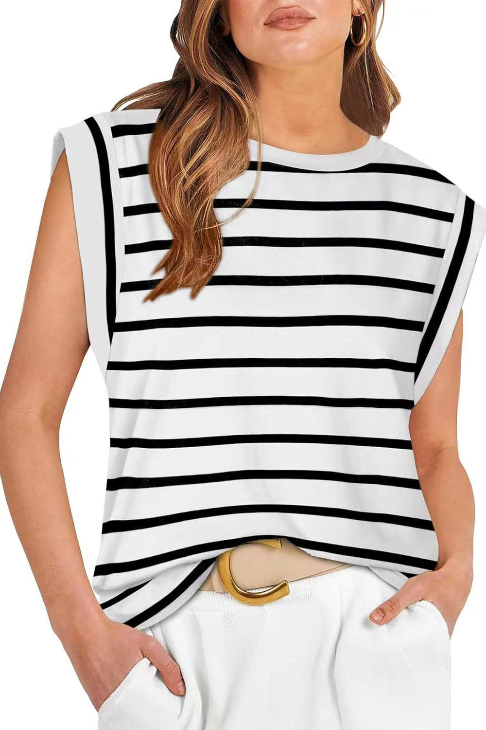 Striped Sleeveless Top