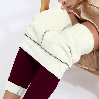 Fleece-Lined Skinny Lambswool Leggings