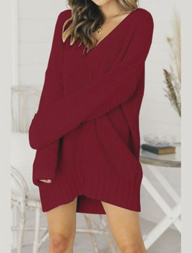 Cozy Knit Oversized Sweater Dress