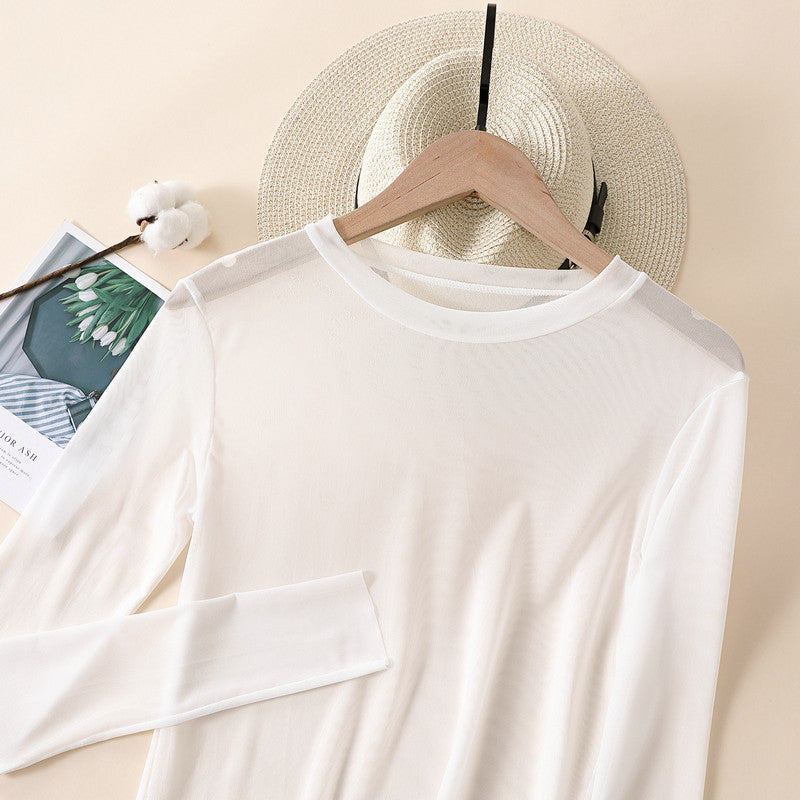 Ice Silk Mesh Sunscreen Base Shirt