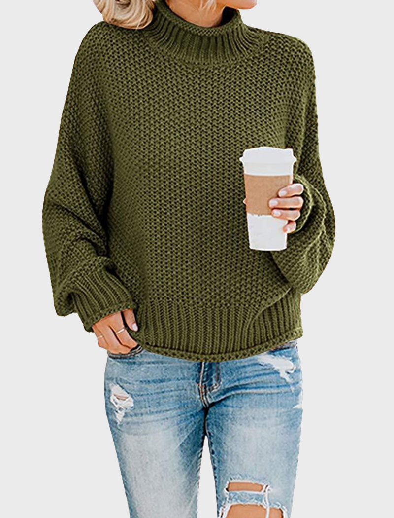 Chunky Knit Turtleneck Sweater