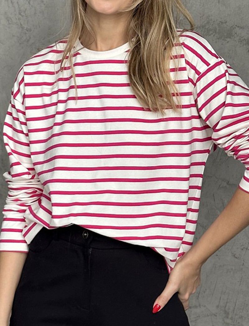 Striped Long-Sleeve Top