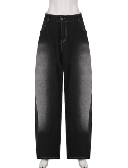 Washed Tie-Dye Wide-Leg Pants