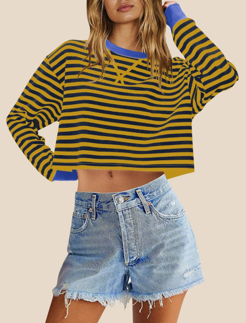 Cropped Striped Top