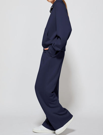 High Neck Zip-Up Lounge Set