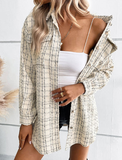 Plaid Button-Up Shacket