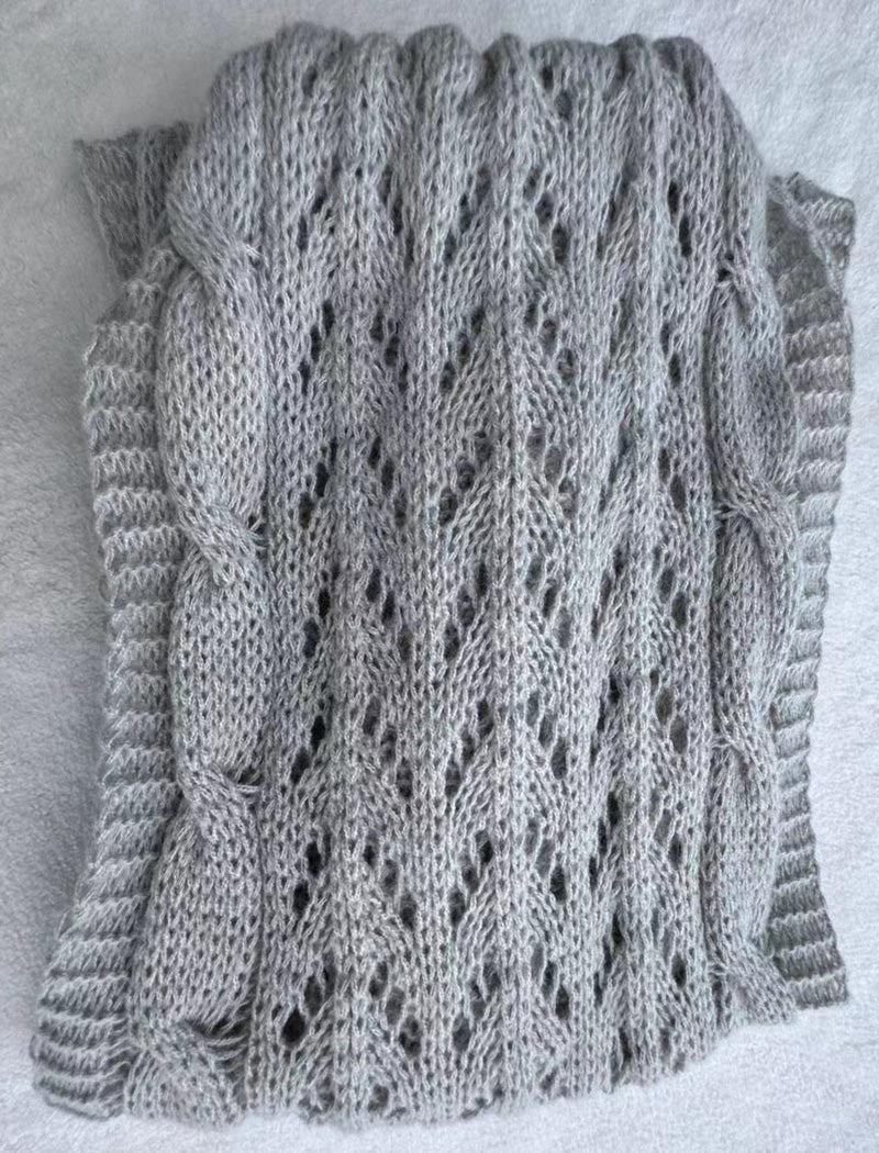 Open Knit Long Sleeve Shawl