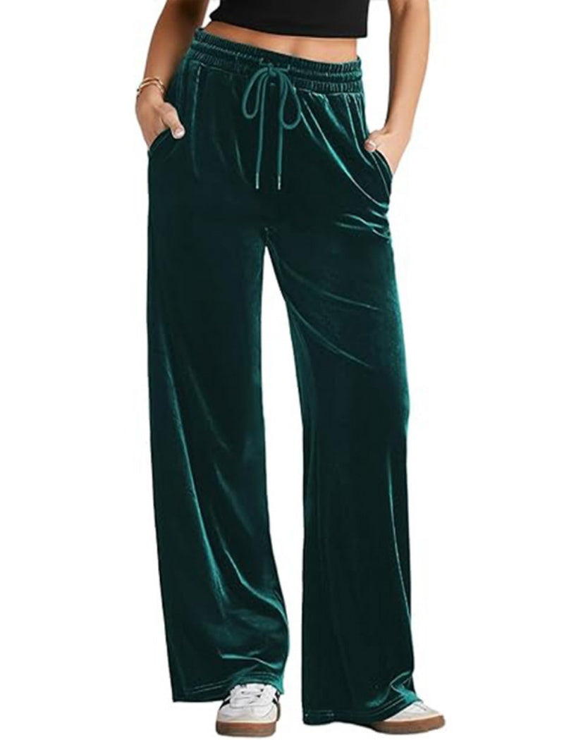 Wide-Leg Drawstring Lounge Pants