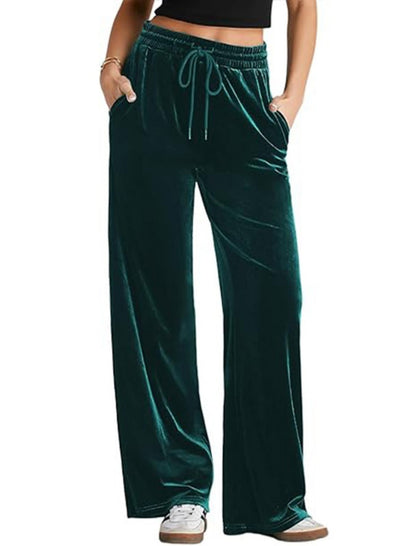 Wide-Leg Drawstring Lounge Pants