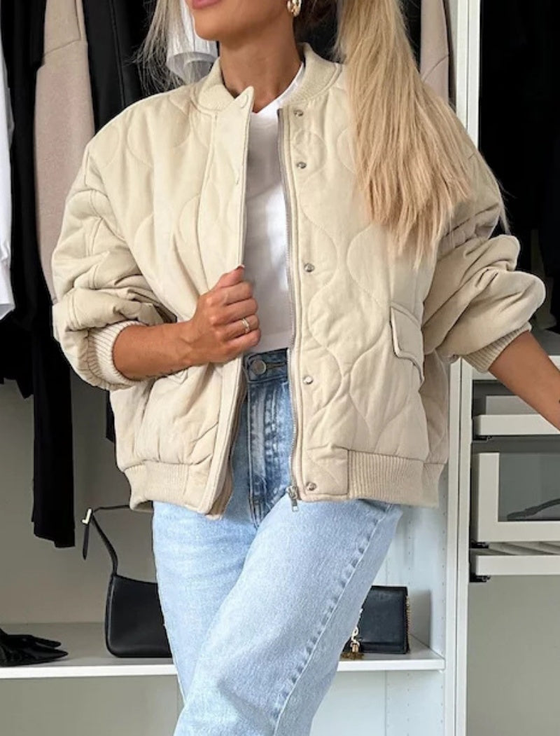 Quilted Bomber Jacket