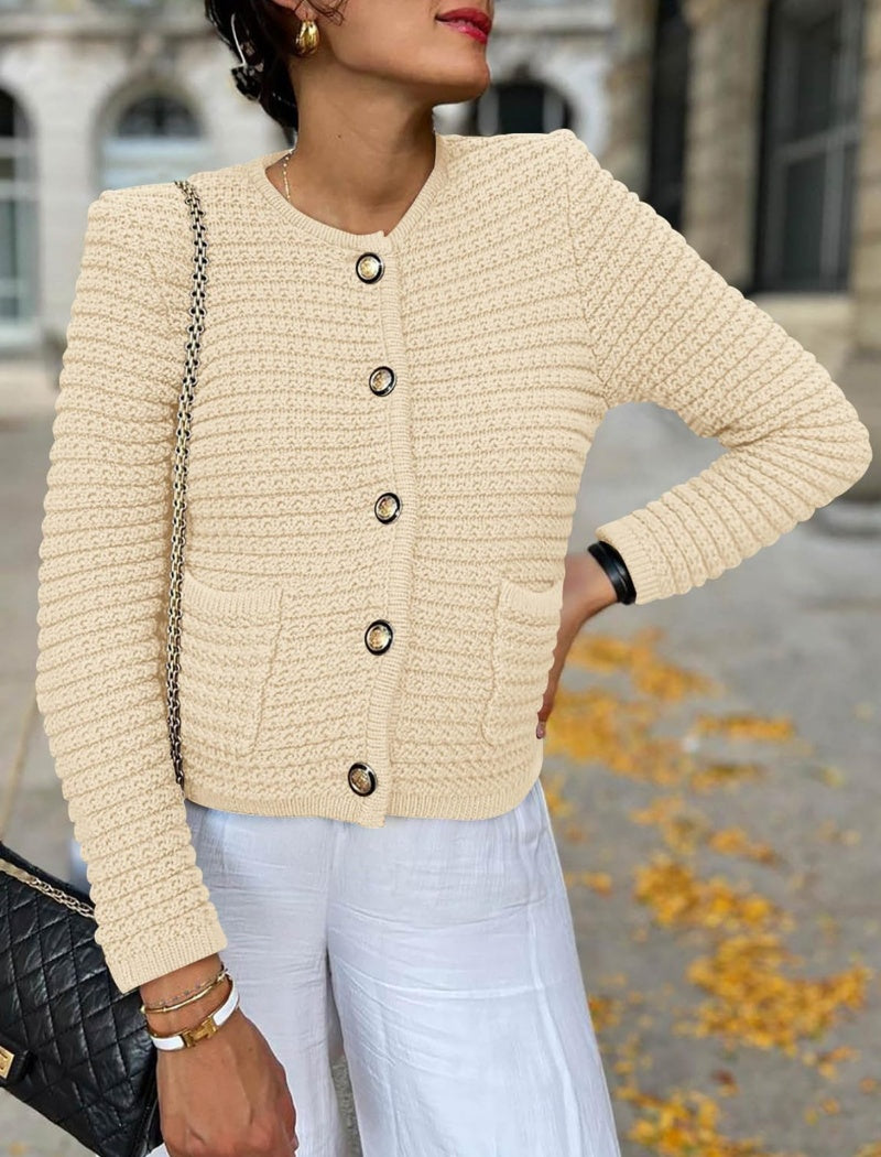 Button-Up Knit Cardigan