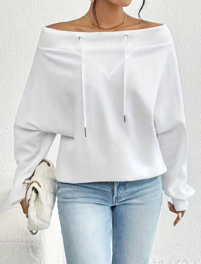 Off-Shoulder Drawstring Top