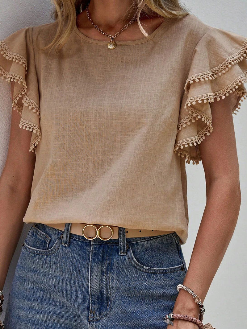 Ruffle Sleeve Top