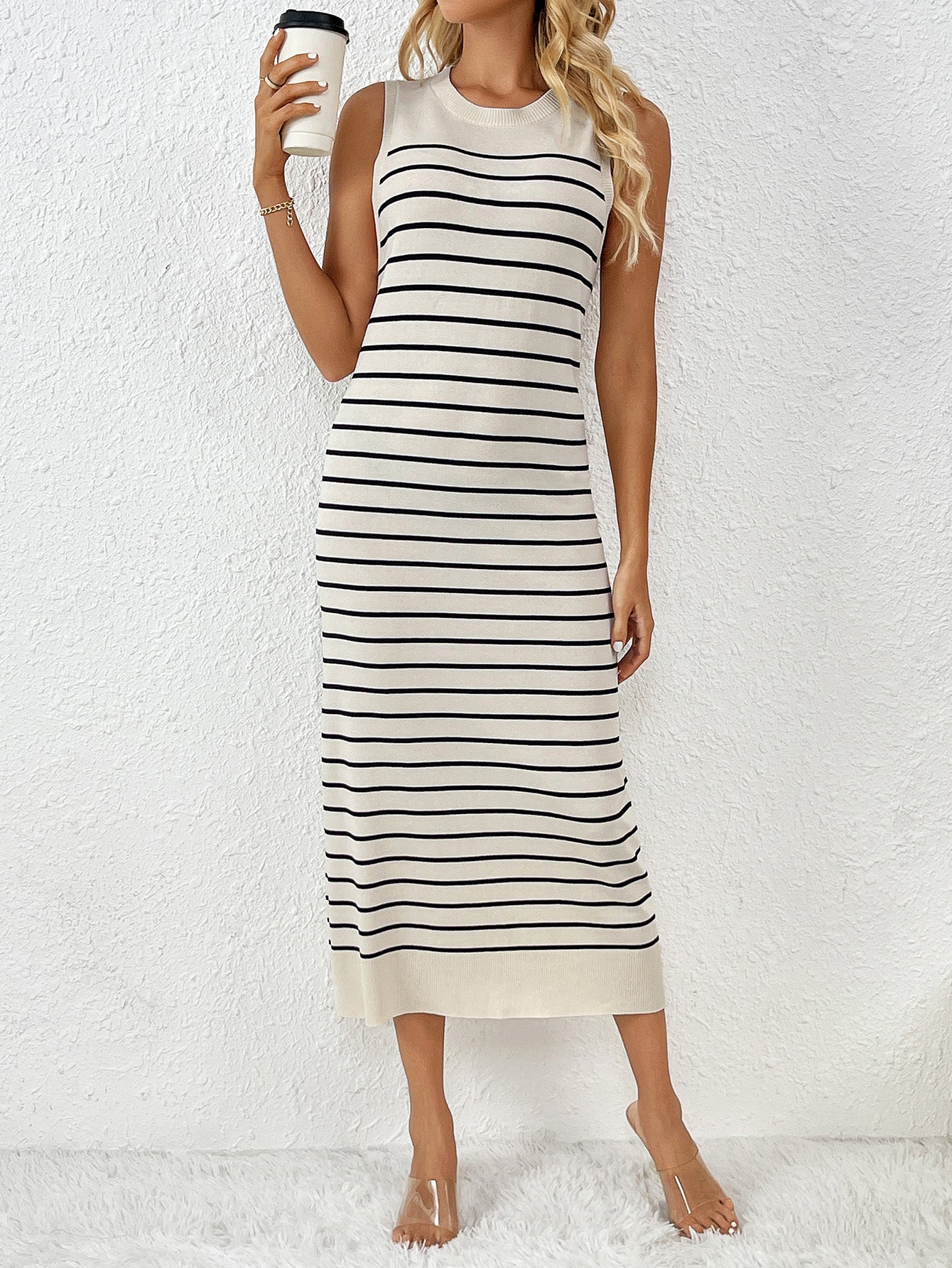 Knit Striped Dress