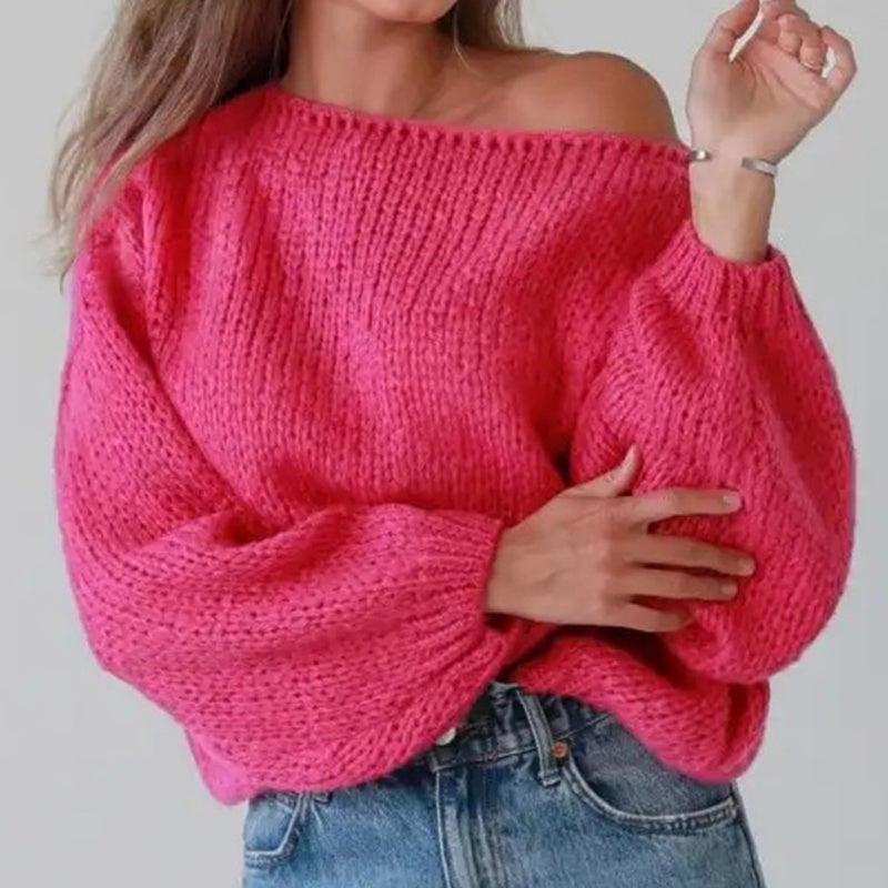 Oversized Knit Pullover Sweater
