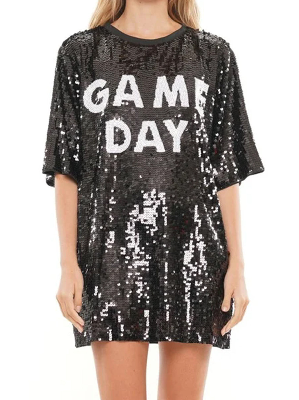 Game Day Graphic Sequin Mini Dress