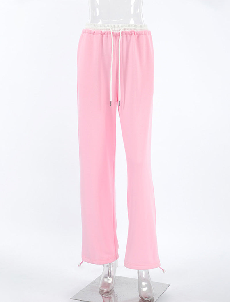 Drawstring Waist Casual Pants