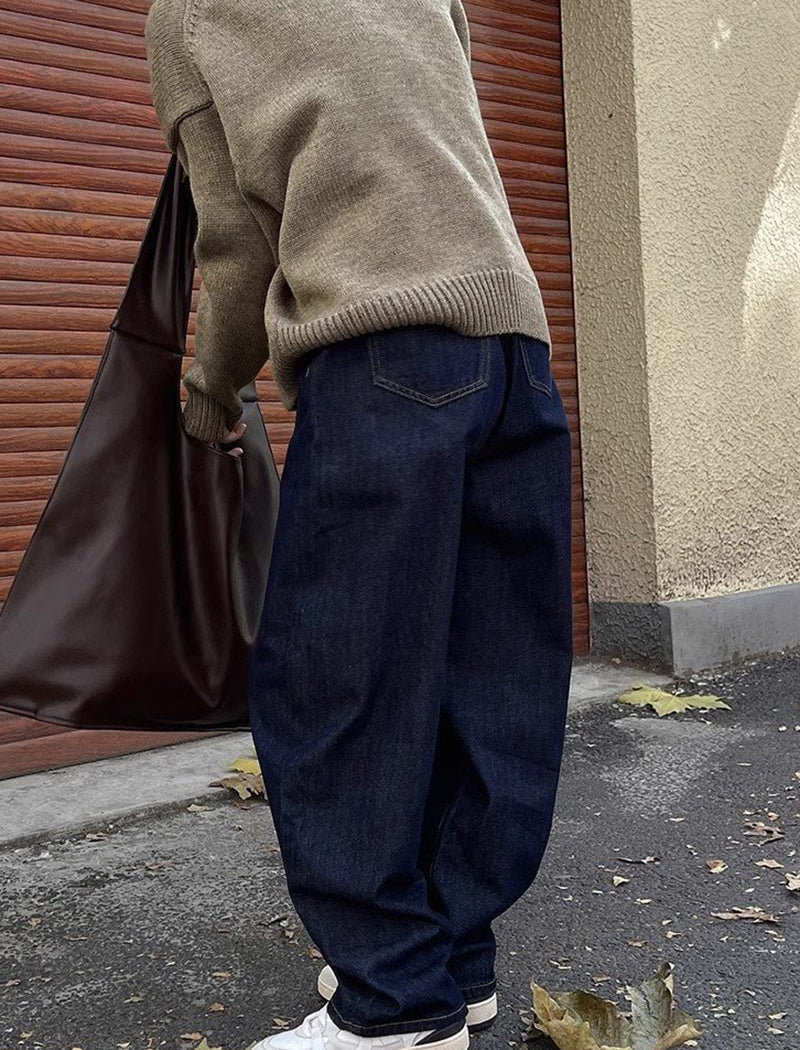 Loose-Fit Straight-Leg Denim Jeans