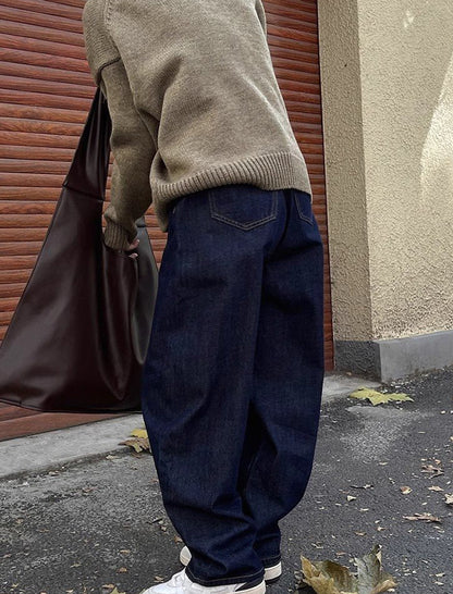 Loose-Fit Straight-Leg Denim Jeans