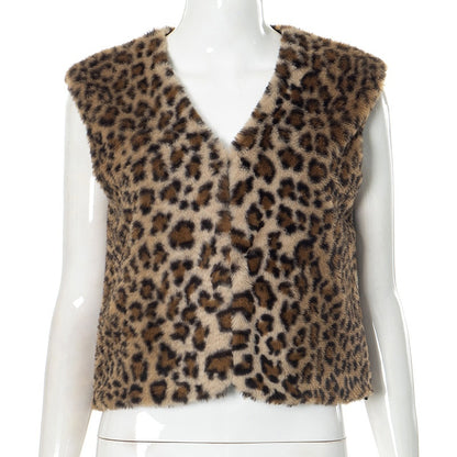 Leopard-Print Statement Vest