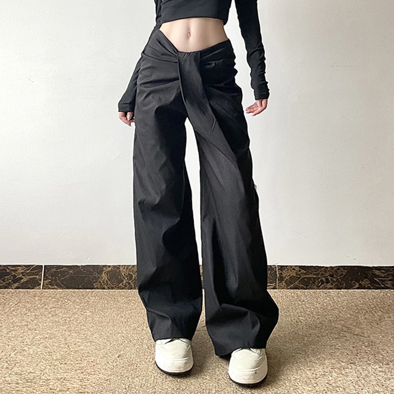 Loose-Fit Casual Wide-Leg Pants