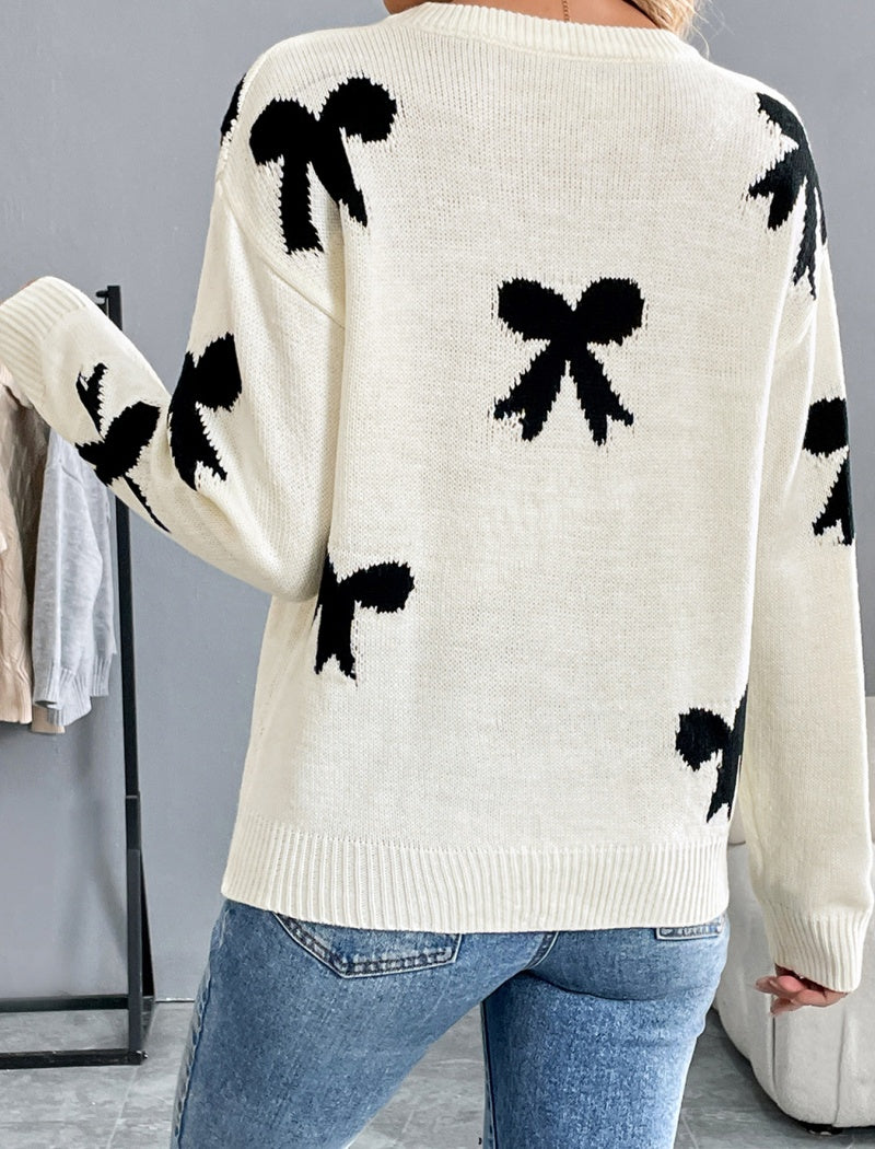 Oversized Bow Knit Sweater