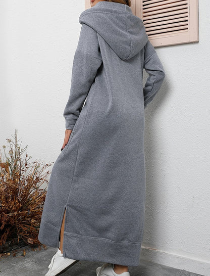 Casual Hoodie Long Dress