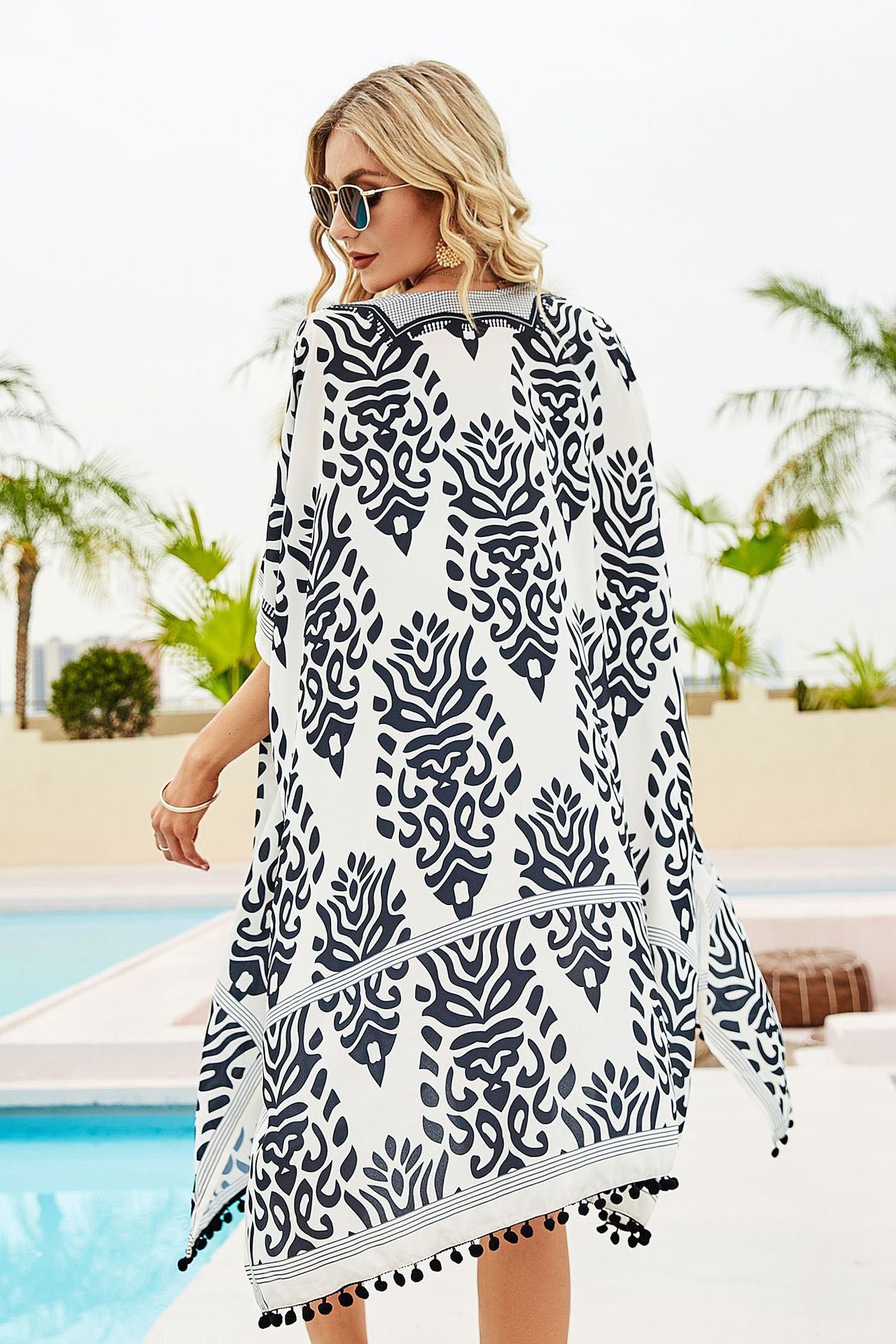 Printed Kimono Cover-Up