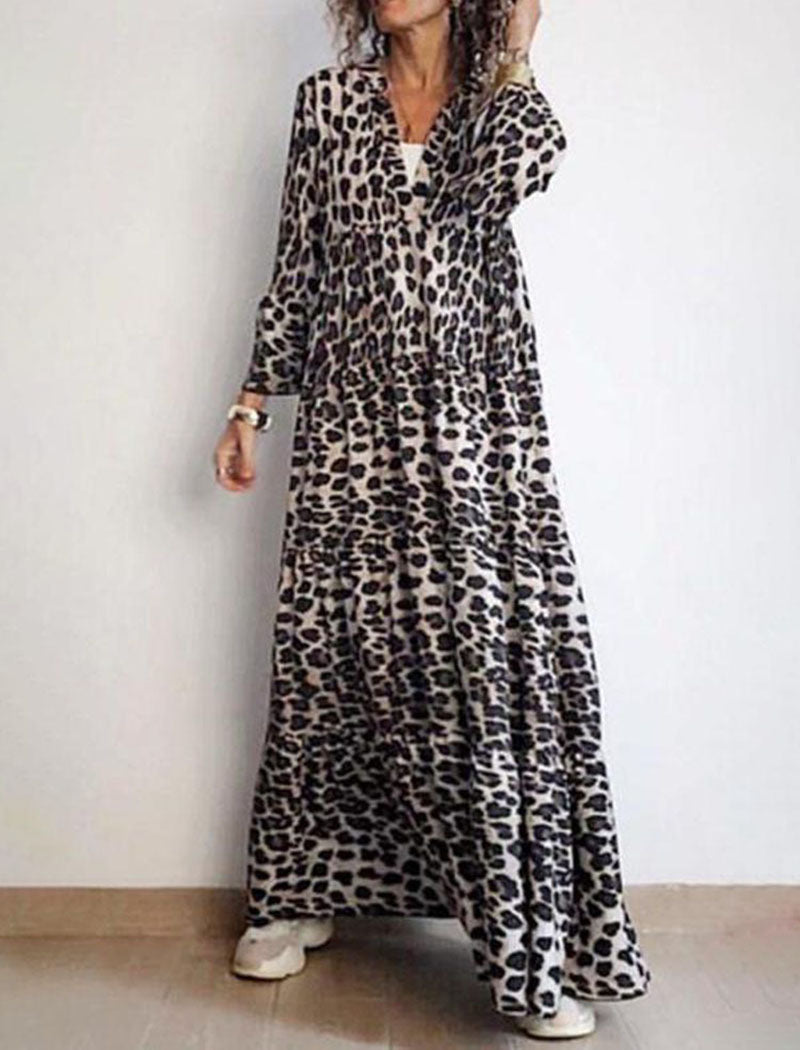 Leopard Print Maxi Dress