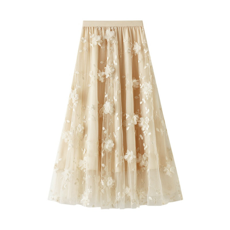 Mesh Sequin Skirt