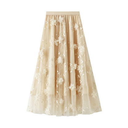 Mesh Sequin Skirt