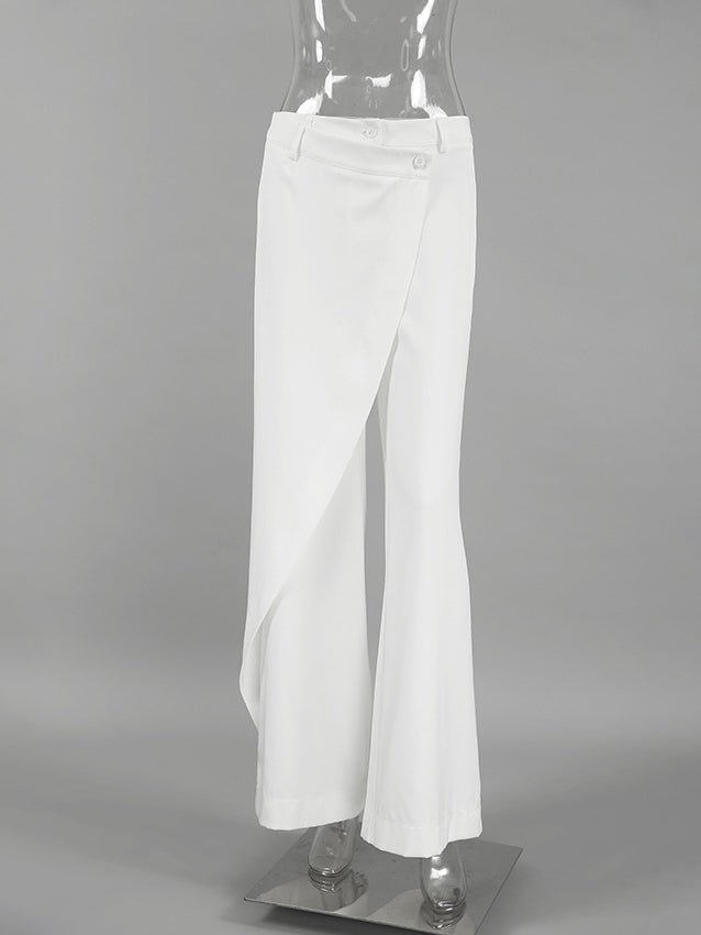 Asymmetric Wide-Leg Pants