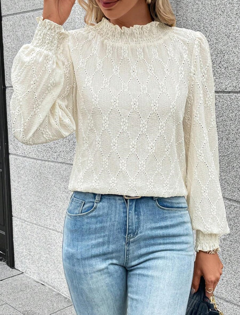 Long Sleeve High Neck Top