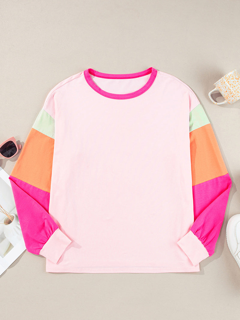 Colorblock Long-Sleeve Top