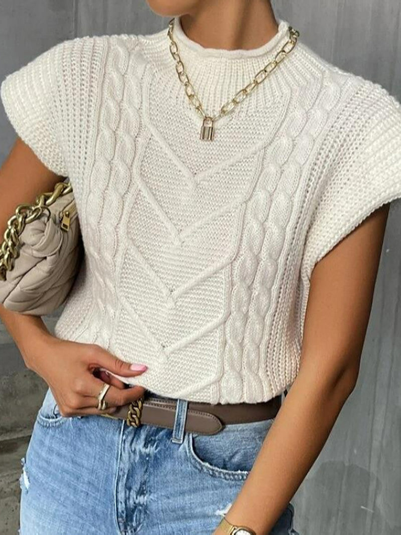 Cable Knit Sleeveless Top