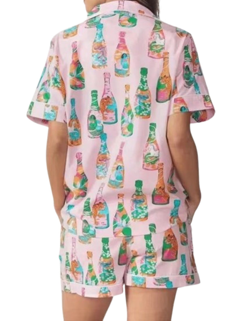 Champagne Print Pajama Set