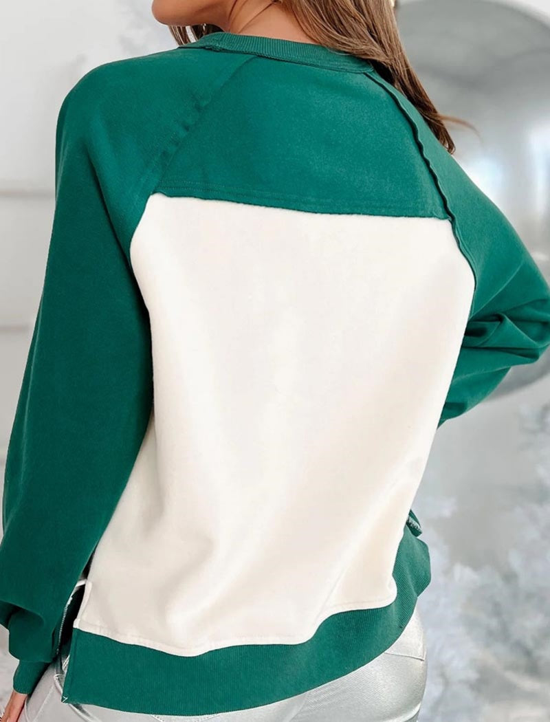 Christmas Tree Raglan Sleeve Top