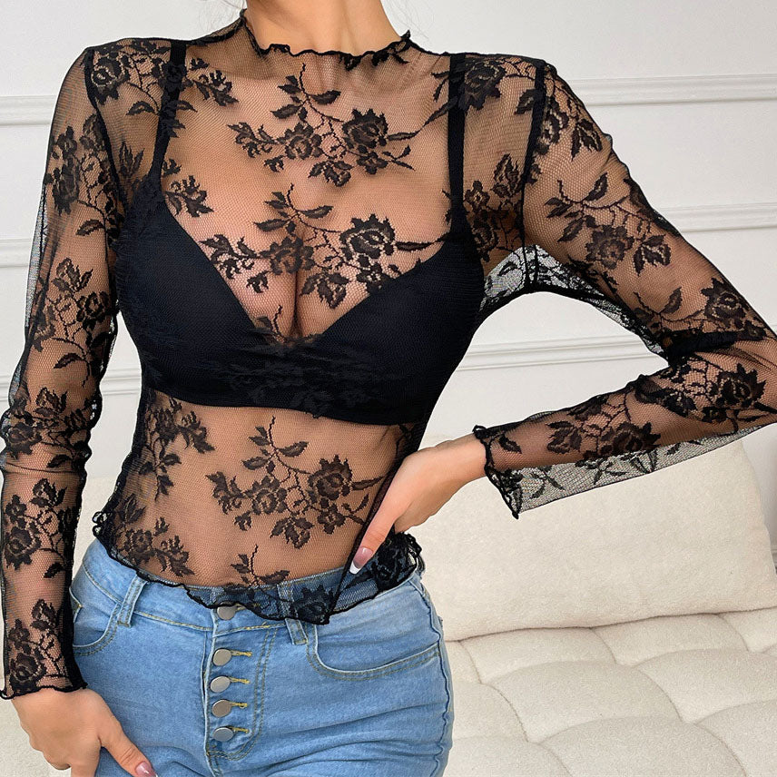 Floral Lace Sheer Top