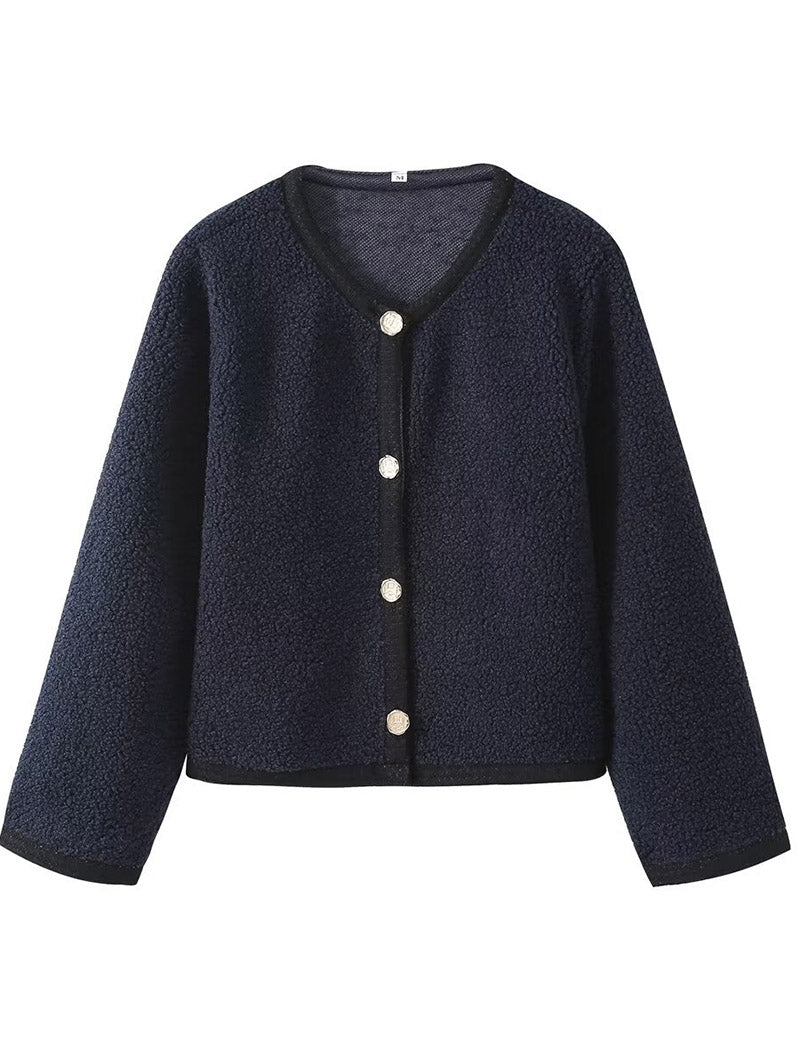 Boucle Cardigan with Button Detail