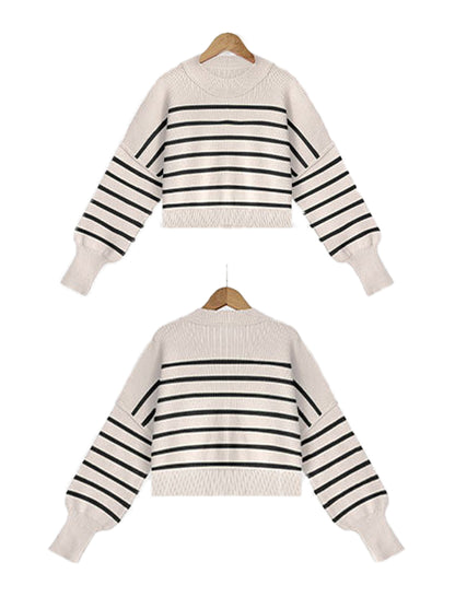 Cropped Striped Sweater