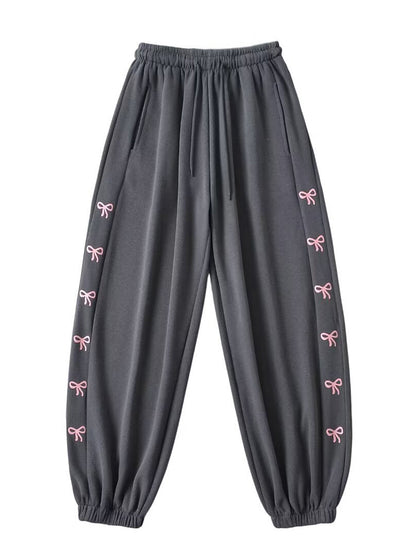 Bow Print Jogger Pants