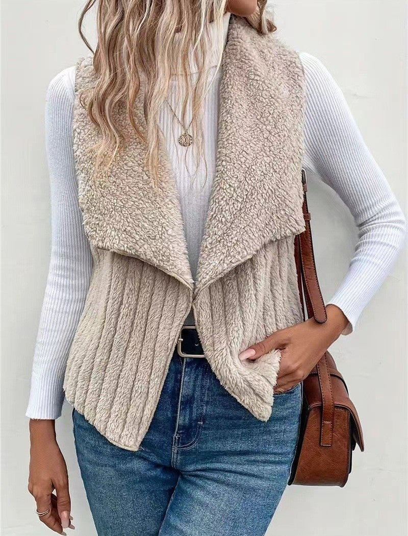 Sleeveless Open-Front Vest