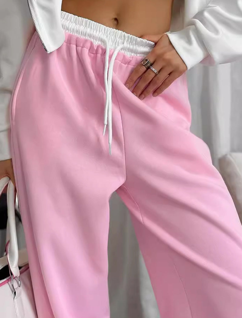 Drawstring Waist Casual Pants