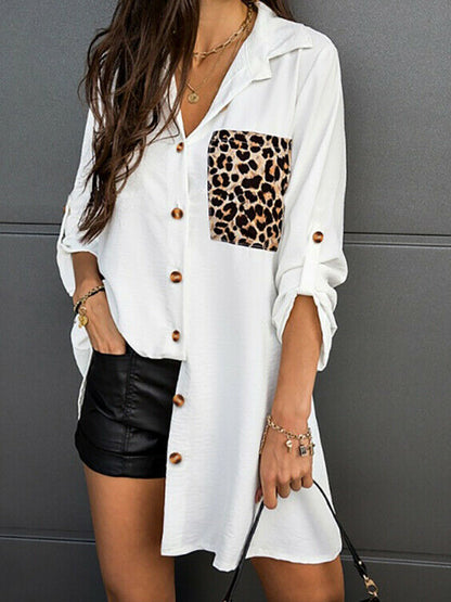 Leopard Patch Pocket Shirt