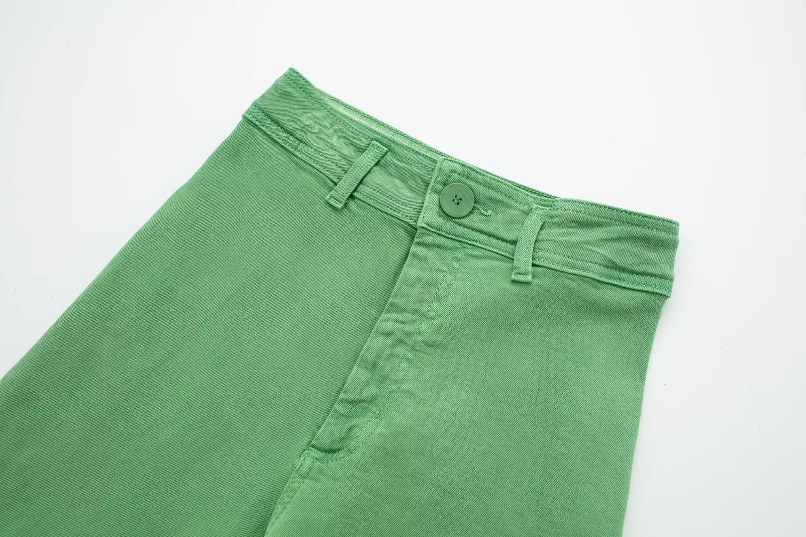 Wide-Leg Casual Denim Pants