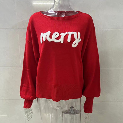 Christmas Round Neck Long Sleeve Sweater