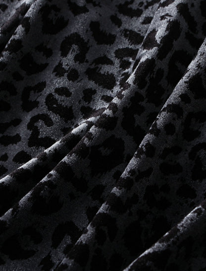 Leopard Print A-Line Midi Skirt
