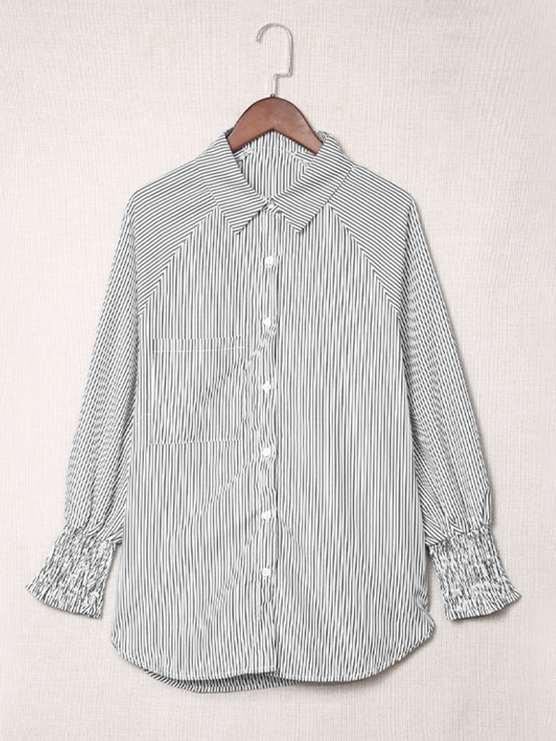 Striped Button-Up Shirt