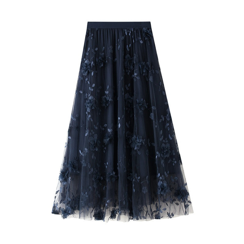 Mesh Sequin Skirt